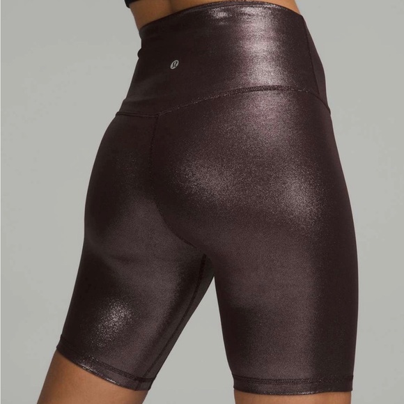lululemon athletica High Rise Align Brown /Bronze Shimmer Shorts, Size 4 - Picture 1 of 12